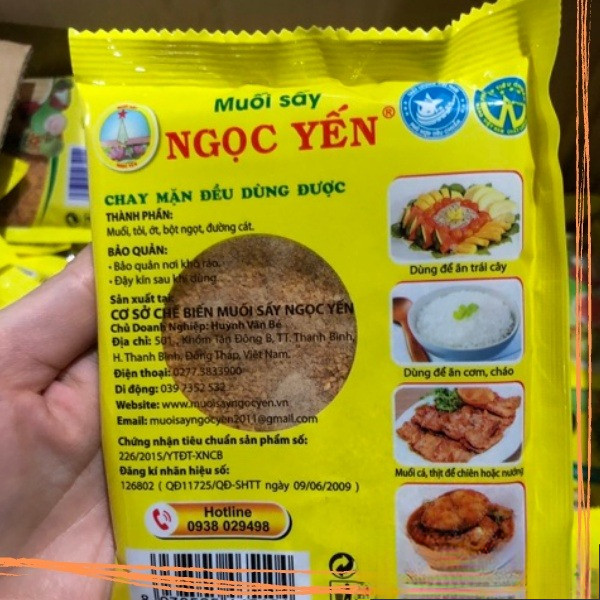 Muối Sấy Ngọc Yến 100g Chấm Hoa Quả - Đặc sản Đồng Tháp Chính Hãng - chay mặn đều dùng được