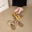 Velcro Phiên Bản Hàn Quốc Dép Nữ Phong Cách Chanel Mùa Xuân Ngọt Ngào Phù Hợp Với Đế Mềm Chống Trơn Trượt Thường Ngày Fli