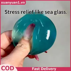 XUAN 1 Cái Chống Căng Thẳng Cảm Giác Fidgets Squishy Đồ Chơi Mềm Mô Phỏng Trong Suốt Màu Xanh Maltose Chậm Đàn Hồi Đồ Chơi VN