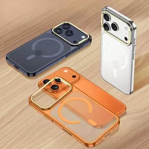 Skin Feel Mờ Cho Ốp Điện Thoại Từ Tính Cho IPhone 17 Pro 17 Pro Max Mạ Điện Mỏng Trong Suốt Bảo Vệ
