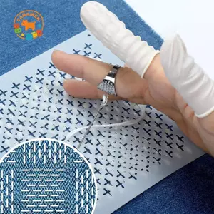 CANAMEK Có Thể Tái Sử Dụng Sashiko Thêu Giấy Nến Cho DIY Thủ Công May Nhiều Miếng Bản Mẫu Bộ Chắp Vá Quilting Thủ Công CSF