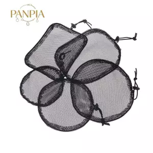 PNPIA- Lưới Tóc Giả Thoáng Khí Bla Lưới Co Giãn Mũ Dây Rút Có Thể Điều Chỉnh Giữ An Toàn Cho Nữ 5 Chiếc Để Sử Dụng Tại Nhà