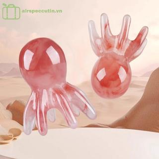 Airspecutin Nhựa Bạch Tuộc Gua Sha Đầu Kinh Tuyến Cạo Da Đầu Bàn Chải Châm Cứu Giảm Mệt Mỏi EN