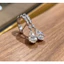 Bông tai nữ đa năng khí chất thời trang Pháp zirconia vàng trắng cá tính