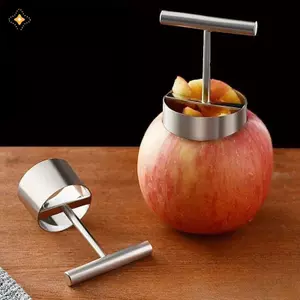 JCSYFAC Cơm Bóng Khuôn Trái Cây Core Digger Pear Core Coring Cutter Thép Không Gỉ Lõi Trái Cây Pitter Tách Cho Phụ Kiện Nhà Bếp Mới