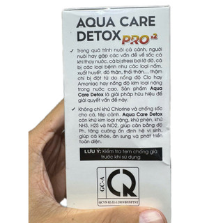 Aqua Care Detox Pro x2 (Chai 250ml) - Khử Độc Cấp Tốc Cho Hồ Cá, Khử Clo, Khử Phèn, Khử Kim Loại Nặng, Nh3, No2