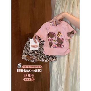 Áo thun ngắn tay bé gái Cotton 2026 Áo thun in hình mèo dễ thương cho bé gái