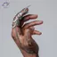 HFTOY 1 Cái Gothic Ro Máy Móc Cuộn Khớp Giáp Knule Hiệp Sĩ Kim Loại Nhiều Lớp Nhẫn Punk Giáp Nhẫn Trang Sức Cosplay Quà Tặng ~