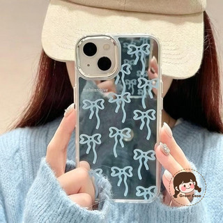 Ốp điện thoại gương mạ nơ phong cách ins cho Infinix Smart 20 10 9 8 Pro HD 7 Plus 5 Note 60 50X 50S 50 40 Pro Plus GT 30 Pro Edge 4G 5G Vỏ mềm ngọt ngào đơn giản