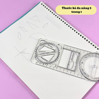 [COD] Bộ Thước Đa Năng Hình Học - Dụng Cụ Vẽ Đa Dạng, Hỗ Trợ Học Sinh, Sinh Viên Và Nghệ Sĩ