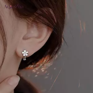AqToCna 14k Bông Tai Vòng Hoa Cho Nữ Hikaw Bông Tai Bạc Vàng Không Mòn Không Gây Dị Ứng Bông Tai AqToCna