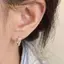 PNPIA- Bông Tai Zircon Trắng Hình Học Tối Giản Cho Nữ Cô Gái Thời Trang Hàn Quốc Mới Trang Sức Nữ Tặng Tiệc