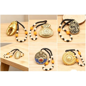 Mặt dây chuyền chìa khóa bằng đồng nguyên chất 06379 / Tay cầm / Túi đựng tiền / Túi may mắn / Thương hiệu rồng / May mắn tiền / Vuốt cua / Pixiu / Đồ thủ công Đồ trang trí bằng đồng để bàn / Xoay sáu mặt