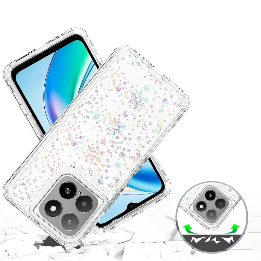 Giấy Laser Acrylic 3 TRONG 1 Làm Dày Trong Suốt Vỏ Điện Thoại Cứng Cho Huawei Honor 90 Lite Magic 6 5 Lite X9B X9A X8A X8B X7B X6B X6A X5B X40 4G 5G Bốn Góc Chống Sốc