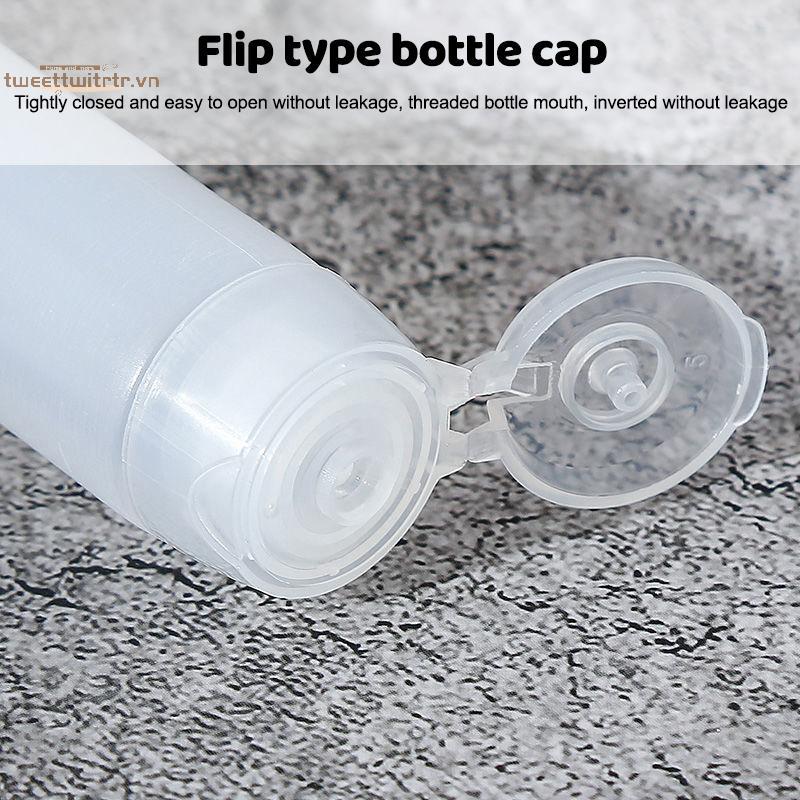 TRTR 10 Cái 30 / 50ml Ống Bóp Rỗng PE Ống Mềm Sữa Rửa Mặt Chai Mỹ Phẩm Bao Bì Chai Du Lịch Có Thể Đổ Lại DIY Hộp Đựng VN