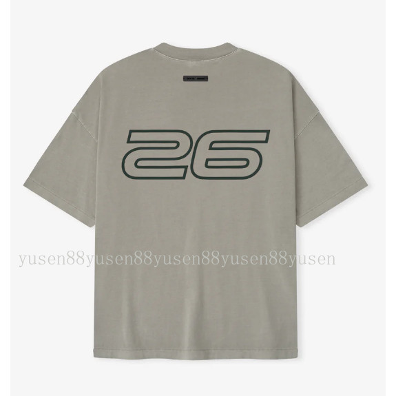 Áo thun ngắn tay in chữ ESSENTIALS American High Street Loose 26 chữ