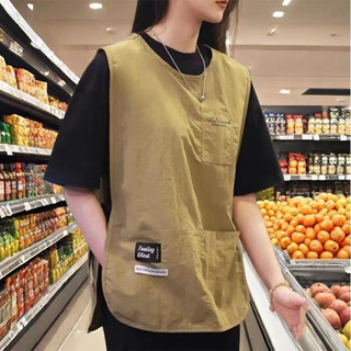 [Chống thấm nước chống bụi bẩn] Tạp dề nhà bếp / Áo bảo hộ lao động phong cách phương Tây ngoài trời / Tạp dề Vest chống mài mòn không tay 079