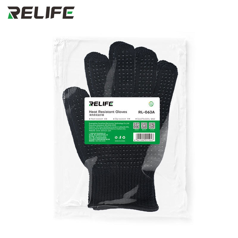 RELLIFE RL-063A Găng Tay Cách Nhiệt Và Chịu Nhiệt Chống Trượt ESD Điện Tử Làm Việc Phủ Găng Tay Bảo Vệ Ngón Tay