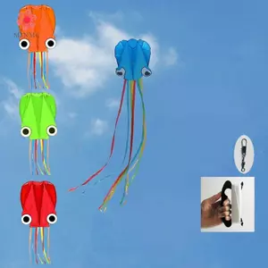 MJnmc 1 Bộ 3D Lập Thể Bạch Tuộc Diều Đồ Chơi Bay Cho Trẻ Em Nylon Ripstop Cá Diều Koi Bơm Hơi Trò Chơi Ngoài Trời Diều Mềm Mới