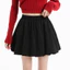 Đen Lông Tơ Bud Culottes Nữ 2025 Thiết Kế Eo Cao Quần Ống Rộng Ôm Hơn Nhìn Chữ a Váy 5.12