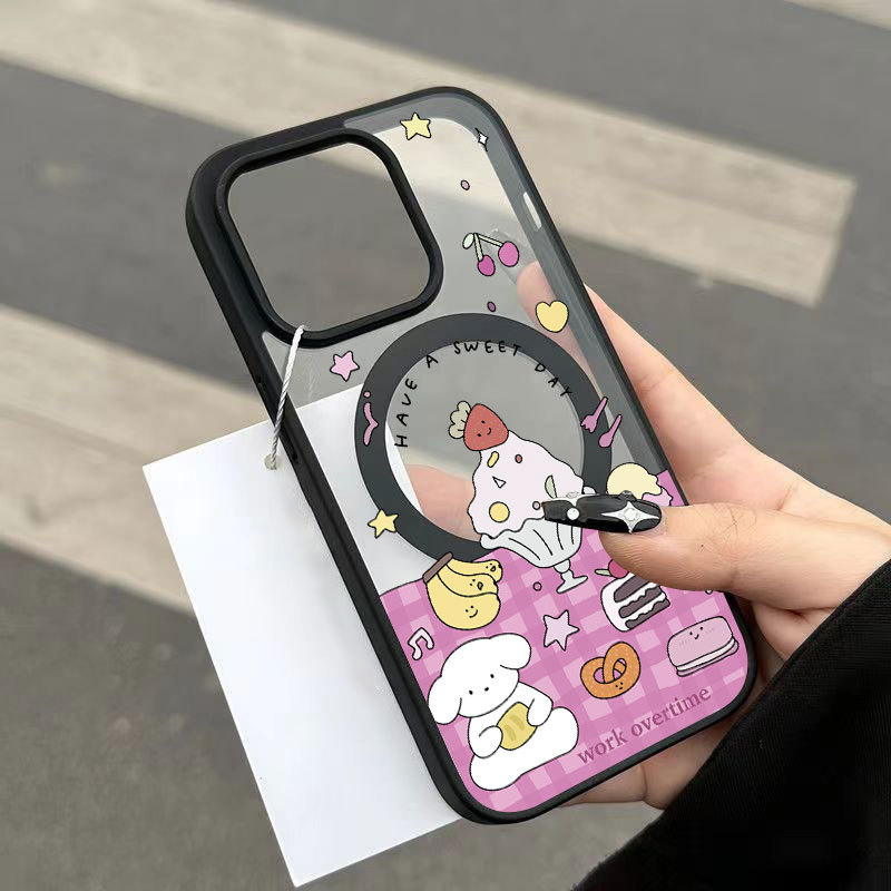 Ốp bảo vệ iPhone, họa tiết cún con tráng miệng, sạc từ tính - iP 7/8/X/XS/11/12/13/14/15/16/17/Plus/Pro/Max/Air