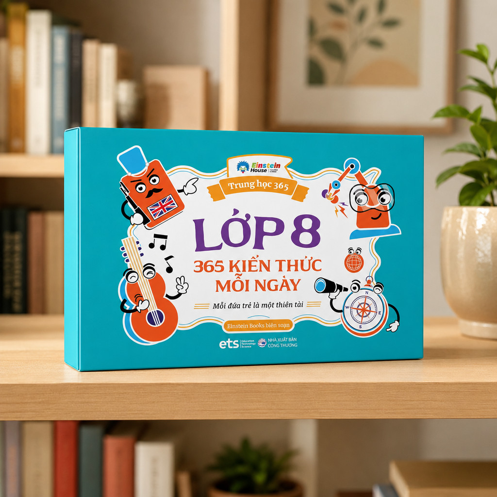 Flashcard - Trung Học 365 – Lớp 8: 365 Kiến Thức Mỗi Ngày, Cẩm Nang Tư Duy & Khám Phá (ETS)