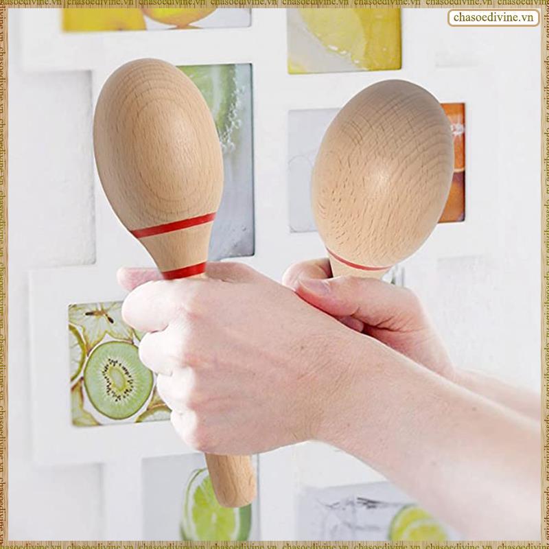 [K O G X] Máy lắc Rumba bằng gỗ sồi Maracas Nhạc cụ Latin Nhạc cụ dành cho trò chơi Đảng ủng hộ