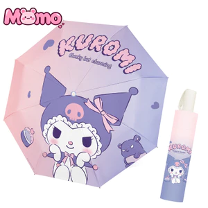 2026 Ô tự động 3 lần Kuromi mới, Sử dụng kép để chống nắng và mưa, chống tia cực tím