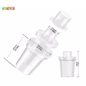 < Honeyba > Hộp đựng bột sữa cho bé 6PPC 80ML Hộp bảo quản thực phẩm di động cho bé Hộp đựng công thức cho bé Hộp bột công thức được bảo hiểm sẵn Đẹp