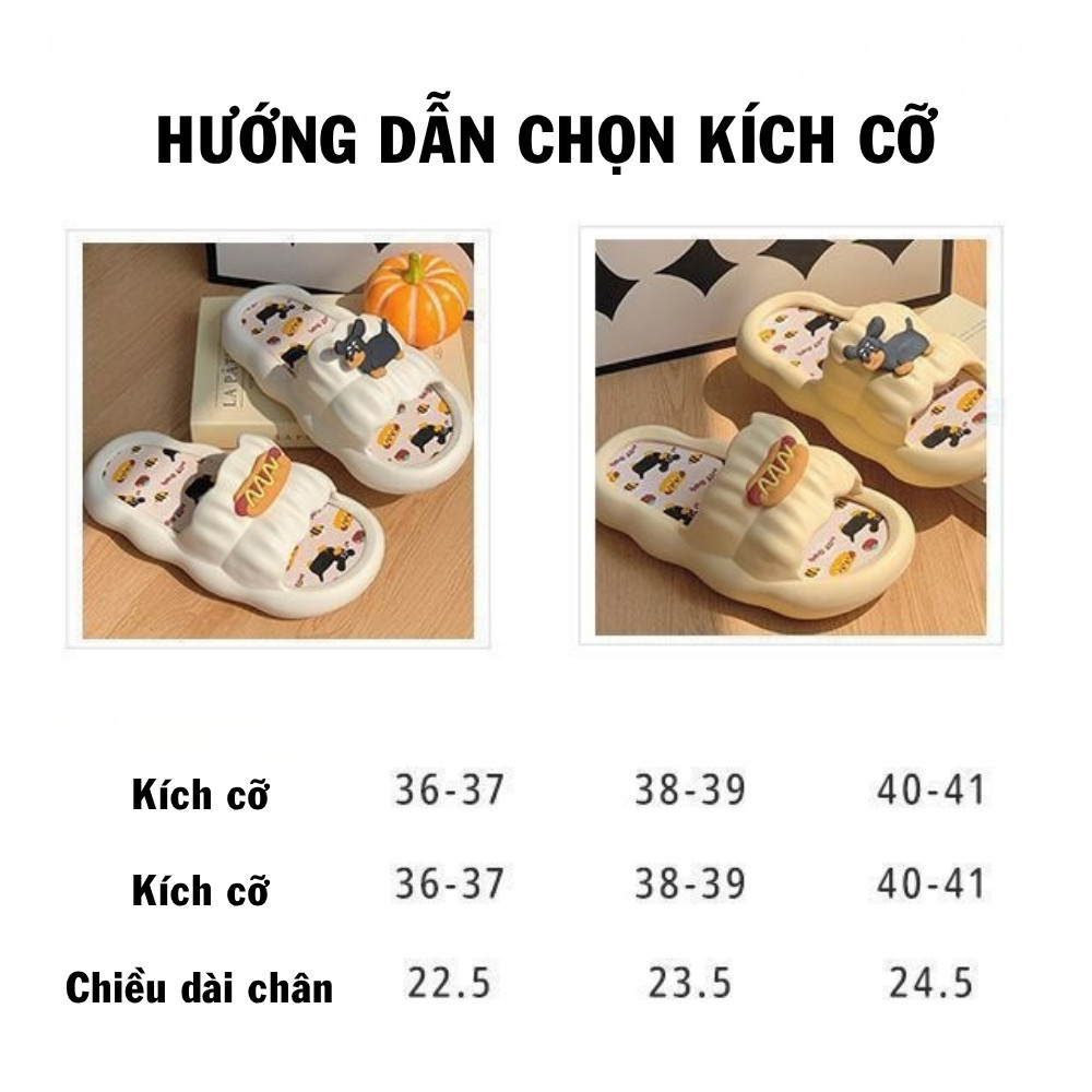 Dép Đi Trong Nhà EVA HomeMate Đế Mềm Êm Chân, Dép Quai Ngang Đế Xuồng Hình Cún Puppy Dễ Thương