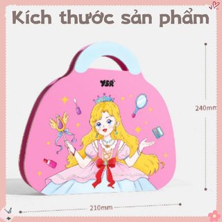 Công Chúa Magic Túi Trang Điểm Trẻ Em Làm Đẹp Chơi Bộ Màu Miếng Dán Thủ Công Hoạt Động Đồ Chơi Quà Tặng Bé Gái