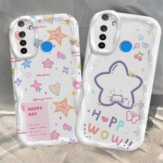 Vỏ Cho Realme 5 5i 5S 6i Realme C3 Vỏ Kem Hoạt Hình Cặp Đôi Ngôi Sao Mềm TPU 3D Sóng Silicon Vỏ Điện Thoại