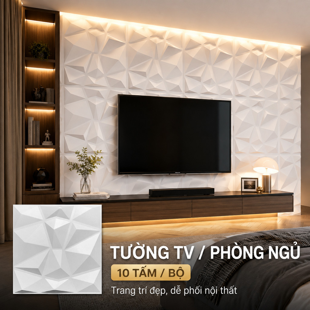 [Xả Kho] Combo 10 Tấm Ốp 3D 30x30 Siêu Rẻ - PVC Cao Cấp, Sẵn Kho Giao Nhanh | BigBuy360 - bigbuy360.vn