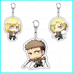 HK1 Tấn Công Titan Acrylic Móc Khóa Eren Jaeger Mặt Dây Chuyền Mikasa Ackerman Túi Phụ Kiện Anime Ngoại Vi KH1