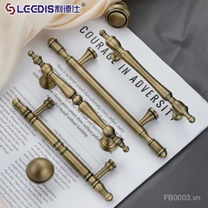 Bán trực tiếp Nhẹ Tay cầm bằng đồng thau sang trọng Tủ quần áo Ngăn kéo cửa Pháp Tay nắm cửa một lỗ Phong cách trung cổ Phần cứng nội thất MXHY