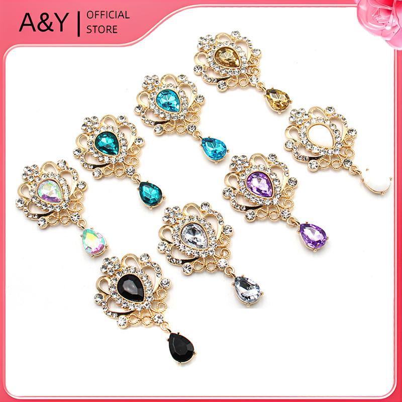 A & Y 32 * 60MM cho kim cương giả Nút tóc Manualidades Phụ kiện Diy Flat ba Trâm cài Phụ kiện trang sức.