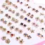 PNPIA- 36 Đôi Thời Trang Nữ Bé Gái Pha Lê Diamante Hoa Bông Tai Bộ Trang Sức