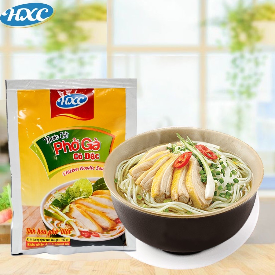Gói Cốt Phở Gà Cô Đặc HXC 100g tươi ngon, chuẩn vị, an toàn, không cần nêm nếm