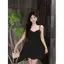 Nơ hoa mùa hè thon gọn hơn Váy đeo chéo sang trọng sang trọng dành cho nữ