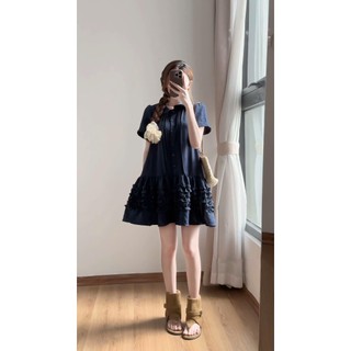 Váy babydoll thắt eo xếp ly chiết eo nhẹ nhàng dáng xòe - Váy dáng suông tiểu thư