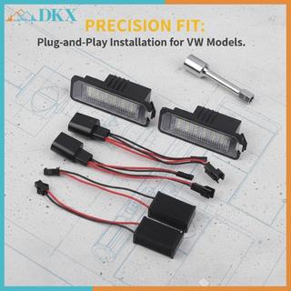 DKX 2 Chiếc Biển Số LED Lắp Ráp Đèn Có Canbuspatible Với Đèn Biển Số Ô Tô Nhiều Thương Hiệu.