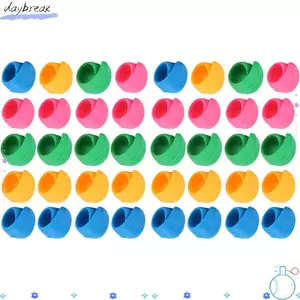 DAYBREAK 40 Chiếc Chỉ Spool Savers, Silicone Đầy Màu Sắc Ống Kéo, Chủ Đề Khóa Ngăn Chặn Unwinding