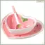 Bộ đĩa thìa dâu được trang trí với món tráng miệng Salad yêu thích của cô gái làm đẹp cao cấp