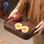 Khay Trà Tre Vuông Đơn Giản Bộ Trà Phụ Kiện Bàn Bọt Khô Khay Nhỏ Hộ Gia Đình Biển