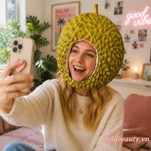 Mũ trang phục sầu riêng Mũ đội đầu trái cây Mũ Cosplay ngộ nghĩnh Phụ kiện trang phục Halloween cho sân khấu dự tiệc