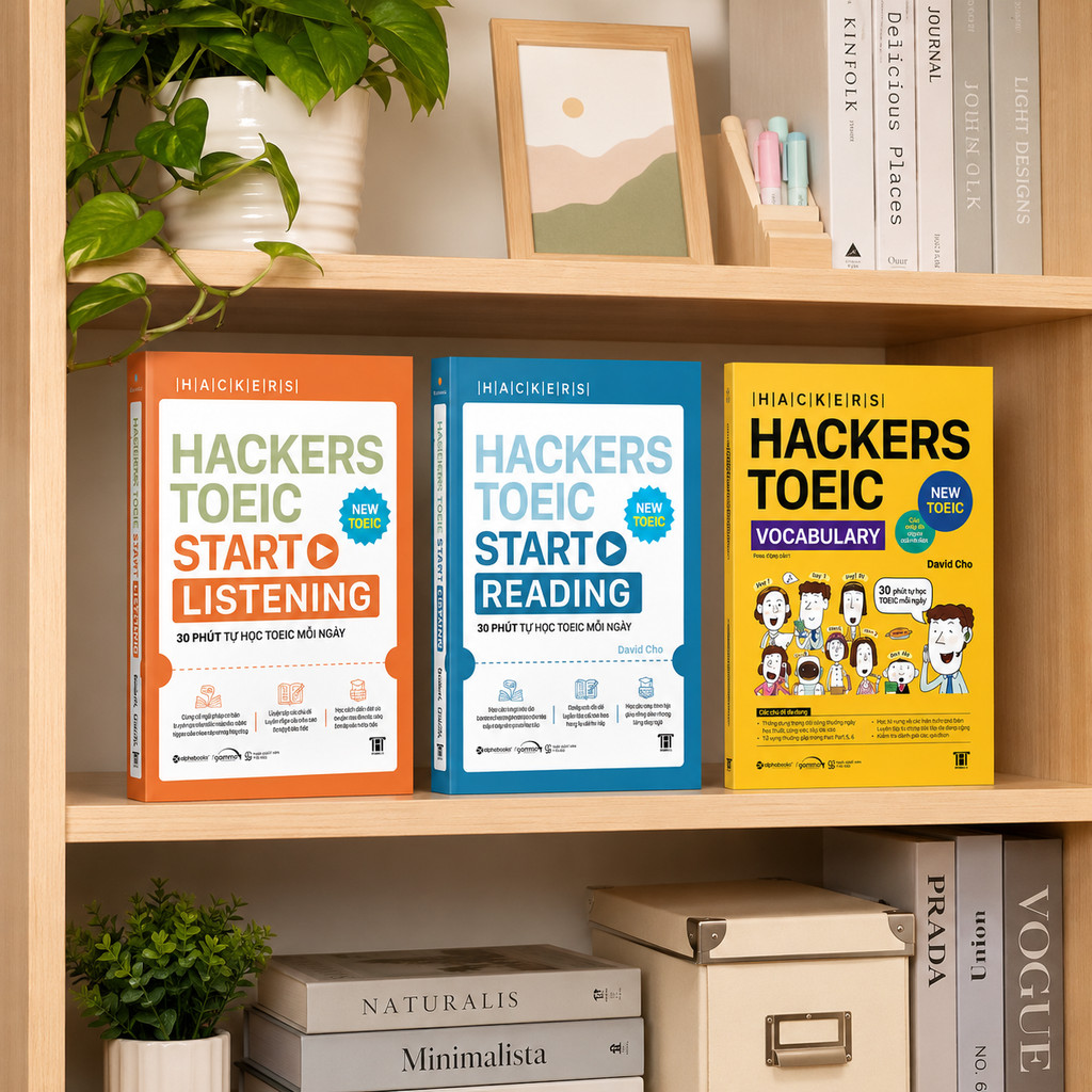 Sách – Combo Hackers TOEIC Vocabulary + Reading + Listening – Học TOEIC Bài Bản, Có Lời Giải (gamma)
