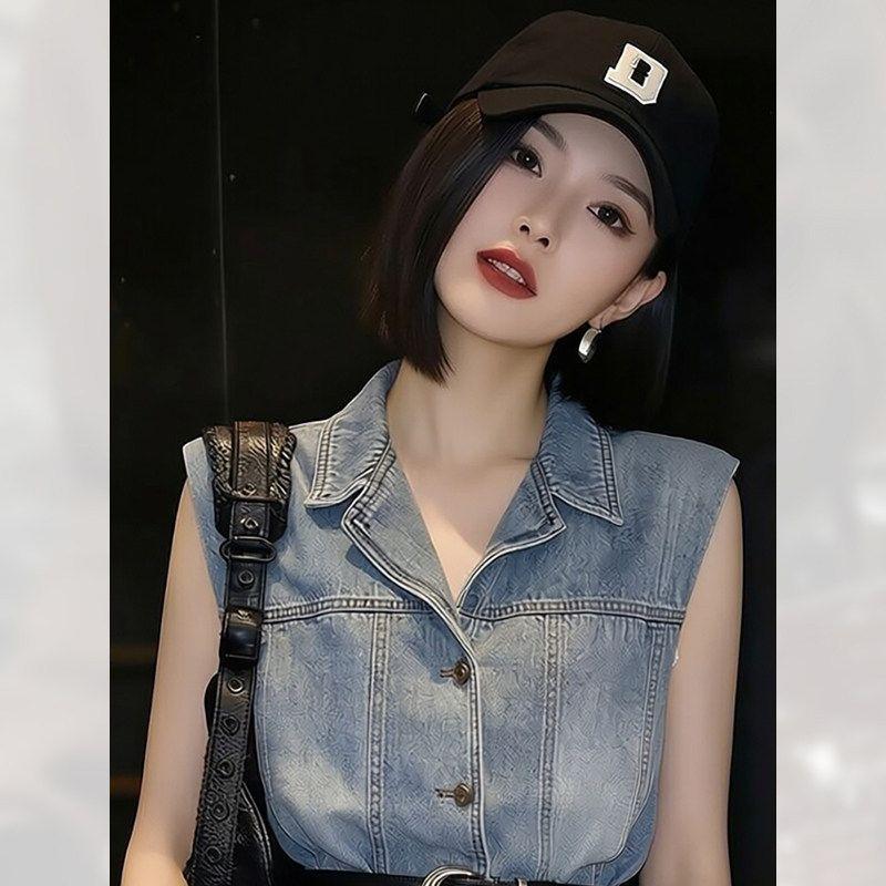[Giảm giá 50%] Áo sơ mi Denim thông thường phù hợp cho nữ mùa hè 2026 Phong cách mới Pháp Retro Ve áo sơ mi nhỏ Áo sơ mi tinh tế độc đáo