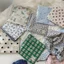 Khăn Vuông Mềm Hoa Chấm Bi Cotton Vải Lanh Khăn Trang Trí Khăn Trùm Đầu Văn Học Retro Tươi Eo Hoa