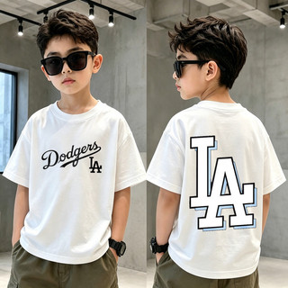 (Giao hàng trong vòng 24 giờ) Áo thun/áo sơ mi trẻ em, 100% cotton, họa tiết MLB, phù hợp cho bé trai từ 2-12 tuổi.