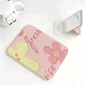 Hoa nở rộ Chất liệu bền đẹp, kiểu dáng hiện đại Gương trang điểm gấp cao cấp